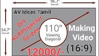 DIY 110inch ALR Screen Making Video amp At low Budget AV Receiver amp Speakers Available [upl. by Beulah]