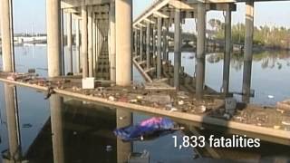 Hurricane Katrina 10th anniversary Archive footage of the devastation to New Orleans [upl. by Anolla391]