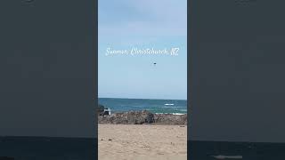 travel beach beachwalk sunmer christchurchnz springtime sightsandsounds wavesounds wind [upl. by Duer]