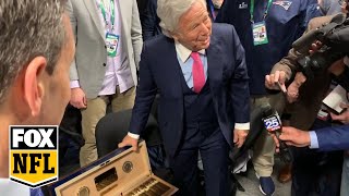 Robert Kraft gifts Patriots 50yearold cigars  FOX NFL [upl. by Gnourt]