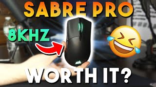 Corsair Sabre Pro 8khz Gaming Mouse Review [upl. by Patsis519]