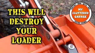 How to back drag without hurting your front end loader cylinders  Kubota B2601 and others 129 [upl. by Sidran]