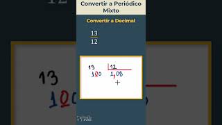 Convertir fracción a Decimal periódico mixto 😎 [upl. by Nraa300]