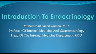 Introduction to endocrinology lecture March 2021 [upl. by Liba]