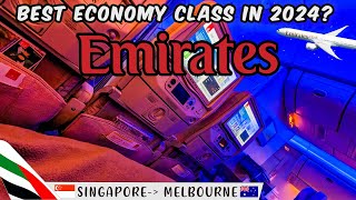 8 hours in Emirates 777 economy class  Singapore to Melbourne [upl. by Nauht759]