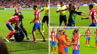 Atletico Madrid vs Manchester City Players FIGHT  Full Footage [upl. by Chickie]