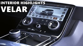 Range Rover Velar Interior Highlights and Features [upl. by Reltuc]