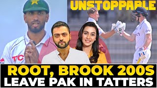 Joe Root Harry Brook 200s leave Pakistan in Tatters  Pakistan vs England 1st Test LUNCH Day 4 [upl. by Aylad]