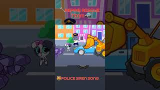 POLICE TO THE RESCUE🎵🚨 SIREN SONG 😻PURR PURR NURSERY RHYMES FOR KIDS [upl. by Chappie206]