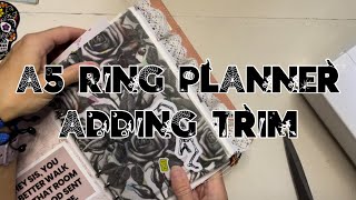 A5 Ring Planner  Adding Trim [upl. by Orimar436]