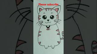 How to draw cute catart shorts ytshortskittenviraltrending [upl. by Anelec]