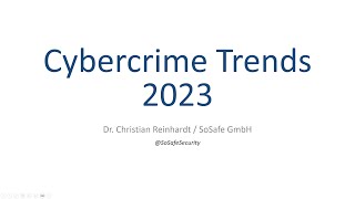 Cybercrime Trends 2023 Recording ☁️ Microsoft Azure Adventskalender [upl. by Irving]