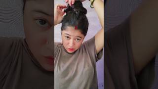 Must try this hair bun hack 😍viralvideo hack hairstyles love trending youtubeshorts [upl. by Yearwood998]