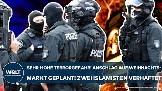 DEUTSCHLAND Hohe Terrorgefahr WeihnachtsmarktAnschlag geplant Zwei Islamisten 15 16 verhaftet [upl. by Rysler159]