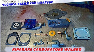 Decespugliatore riparazione carburatore Walbro [upl. by Zalucki450]