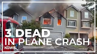 3 dead after small plane crashes into townhomes in Fairview [upl. by Caughey202]