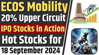 ECOS Mobility IPO 20 Upper Circuit💥IPO Stocks in Action⚡️Swing Trading in Hindi [upl. by Zachar]