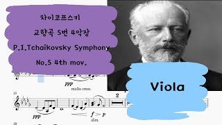 🎼 차이코프스키 교향곡 5번 4악장 비올라 크게 듣기  Tchaikovsky Symphony No5 4th mov Viola part [upl. by Itnahs]