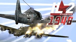 IL2 1946 B17 Combat Wings attacked by Luftwaffe Fighters [upl. by Lapotin]