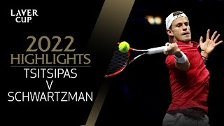 Stefanos Tsitsipas v Diego Schwartzman Highlights  Laver Cup 2022 Match 2 [upl. by Ysor]