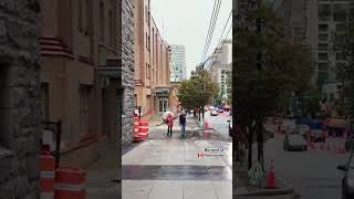 Along Burrard Street 🇨🇦 downtown downtownvancouver vancouver shorts [upl. by Hulton]