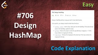 Design HashMap  Live Coding with Explanation  Leetcode  706 [upl. by Griffith]