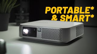 A portable and smart LED projector  ViewSonic M2e Review [upl. by Ainomar898]