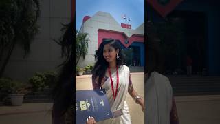 Graduation Saree from Scratch 🤍  nehachowdary  youtubeshorts graduationday [upl. by Nessy]