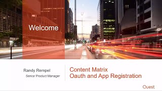 OAuth and app registration with Content Matrix [upl. by Sirotek]