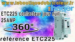 hager ETC225 contacteur jour nuit 25AMP 2F 230Volts ETC225 wwwlaboutiquedubricoleurfr [upl. by Elohc]