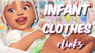 MY INFANT CLOTHES CC FOLDER  Maxis Match 🌺  150 items  links  sims 4 [upl. by Ellehsal]