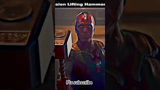 Vision lifting hammer🤯🔥  Avengers Shocked 👀🥵 movieclips foryou avengers marvel viral fyp [upl. by Gentes]