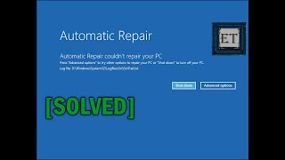 How to Fix Automatic Repair Loop in Windows 10  Startup Repair Couldn’t Repair Your PC [upl. by Lotsyrc]