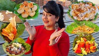 Trying Every Chaat  Haridwar Food Challenge [upl. by Salsbury]