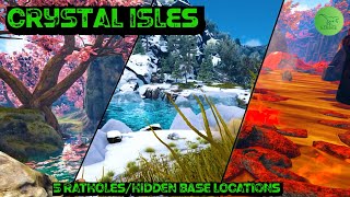 ARK Crystal Isles  TOP 20 BEST PVE Base Locations [upl. by Camel]