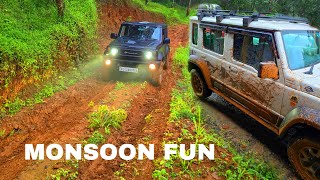 മഴ ചെളി Jimny അടിപൊളി  monsoon drive with maruti suzuki Jimny [upl. by Akihsan387]