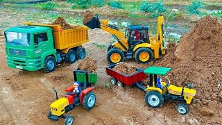 JCB 5cx fully loading sand HMT tractor  Sonalika rx60 tractorMrDevCreators [upl. by Yhprum]