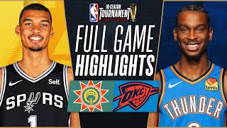 SPURS at THUNDER  NBA INSEASON TOURNAMENT 🏆  FULL GAME HIGHLIGHTS  November 14 2023 [upl. by Ahsienor985]