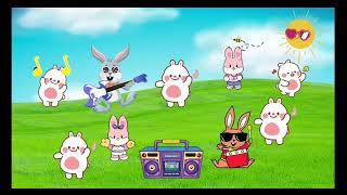 Little Hip Hop Bunnies Toddler and Preschool Songs Sleeping Bunnies [upl. by Ronnoc]