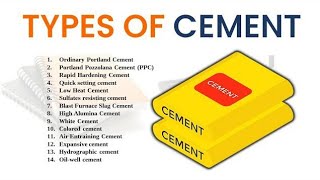 Types Of Cement  Their Uses And Purposes With Examples  in Hindi engineering lecture [upl. by Anirret]