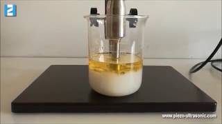 Ultrasonic Homogenization of Oil in Water [upl. by Airebma]