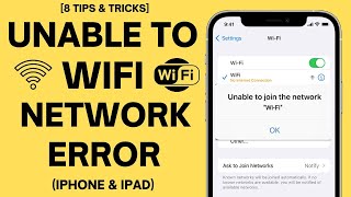 How To Fix Unable to Join The Network Error on iPhoneiPad [upl. by Laeria]