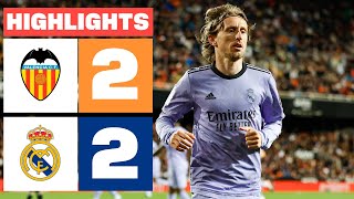 VALENCIA CF 2  2 REAL MADRID  RESUMEN LALIGA EA SPORTS [upl. by Lletnahc]