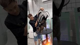 Grooming This Aggressive 😤 Wild Cat goes wrong 💀 shorts cat trending pets funnycats [upl. by Nannerb]