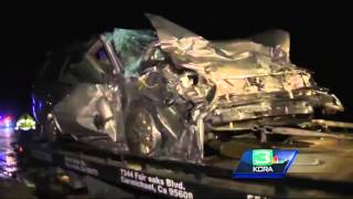 4 dead in fiery Sacramento County car crash [upl. by Irtimid]