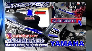 MOTO YAMAHA CRYPTON 115 CALCOMANIAS ORIGINALES 2018 DiseñosTapy [upl. by Oihsoy]