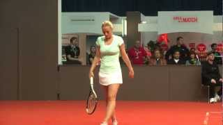 Match ball Agnes Szavay vs Yvonne Meusburger  Porsche Tennis Grand Prix 2012 [upl. by Ulyram]