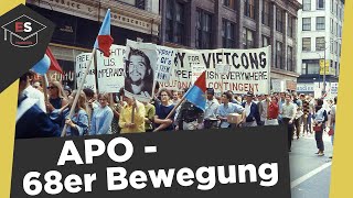 APO  die 68er Bewegung  Definition Gründe Kritik Ende und Folgen  die 68er Bewegung erklärt [upl. by Ymmas]