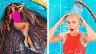 Thin Hair vs Thick Hair Problems Funny Awkward Situations [upl. by Jandy]