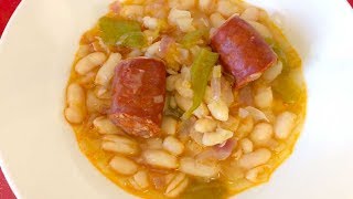 ALUBIAS BLANCAS CON CHORIZO  SUPER RICAS [upl. by Rose851]